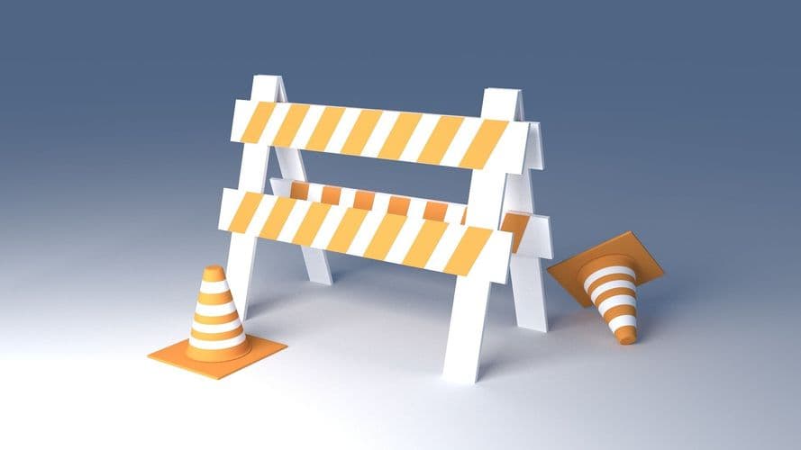 Absperrung für Baustelle